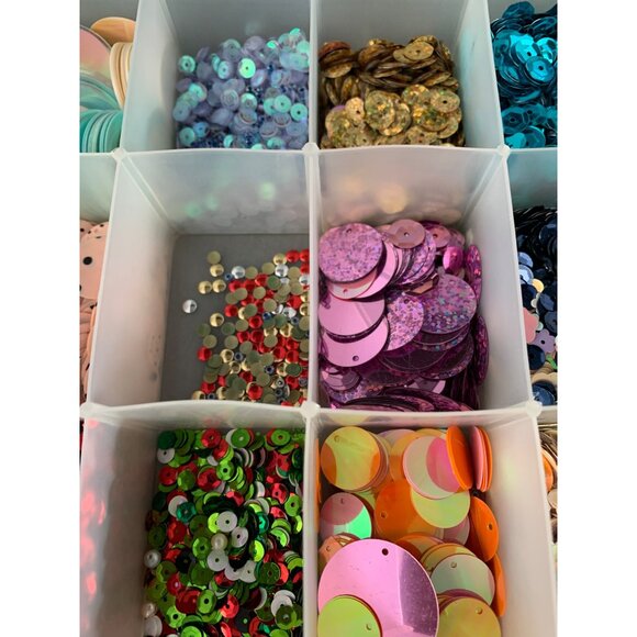 Mixed Sequin Set In Storage Box For Crafting & Decoration Projects - Picture 3 of 11